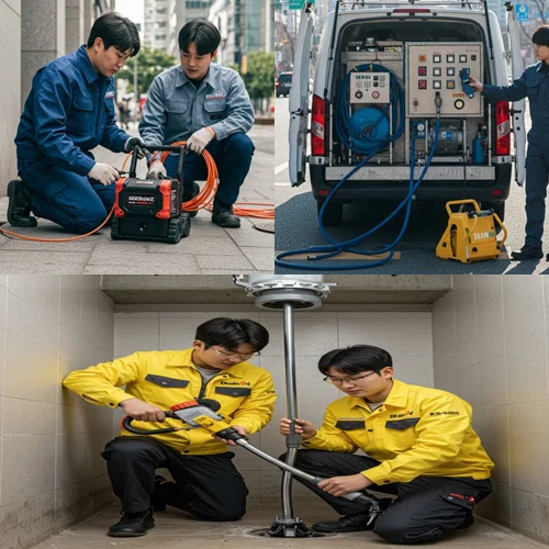 평택 고압세척 하수도 꽉 막힌 운까지 뚫어