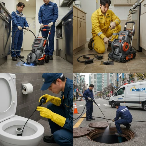 평택 고압세척 하수도 꽉 막힌 운까지 뚫어