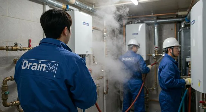 현덕면 수도관 동방 하수구 겨울에도 시원한 물줄기