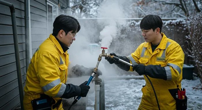 평택 언수도 녹임 하수구 수도관 해빙과 하수구 통수