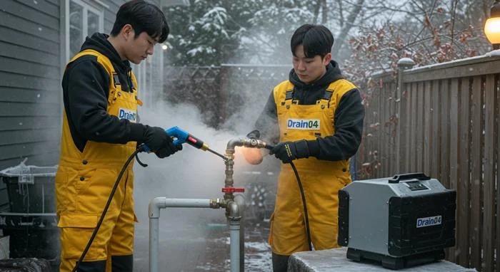 장안동 수도관 동파 하수구 동파로 인한 역류 문제 해결