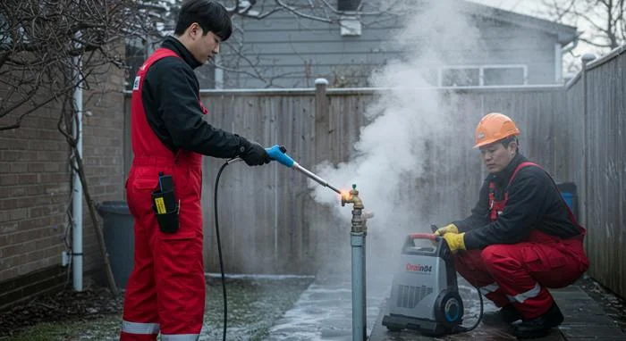 장안동 수도관 동파 하수구 동파로 인한 역류 문제 해결