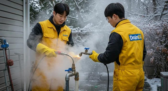 평택 수도관 동파 하수구 꽁꽁 언 수도관 시원하게