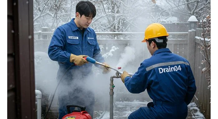 동삭동 언 수도 녹임 해빙 업체 수도관 해빙 후 하수구 뚫기