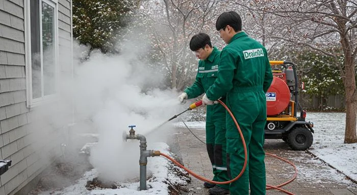 청북면 수도 동파 녹임 해빙 겨울철 하수구 지킴이