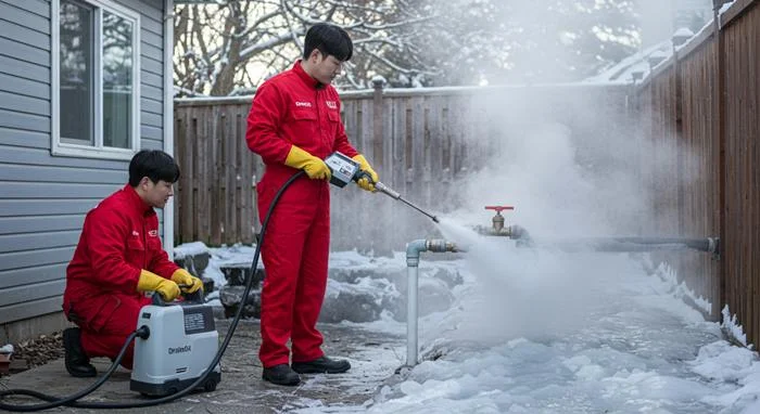 용이동 언 수도 녹임 해빙 업체 꽁꽁 언 배관 완벽 해빙