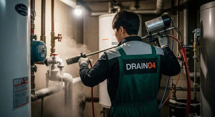 평택시 하수구 해빙 얼었을때 녹여서 하수구 뻥 뚫어