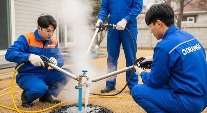 칠원동 언 수도 녹임 해빙 업체 언수도 하수구 긴급 출동