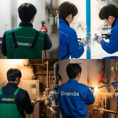 군문동 해빙 하수도 배관 업체 겨울에도 시원한 물줄기