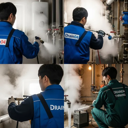 죽백동 수도관 동파 하수구 꽁꽁 언 배관 완벽하게 녹여