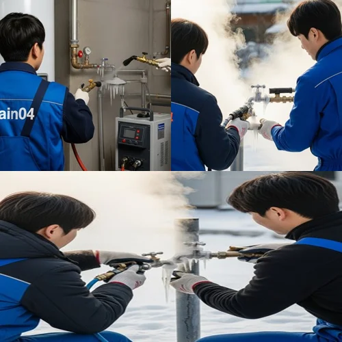 서탄면 수도관 동파 하수구 수도관 해빙 확실하게