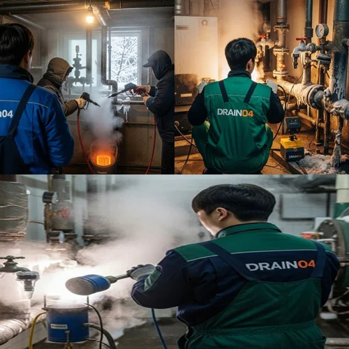 서탄면 수도관 동파 하수구 수도관 해빙 확실하게