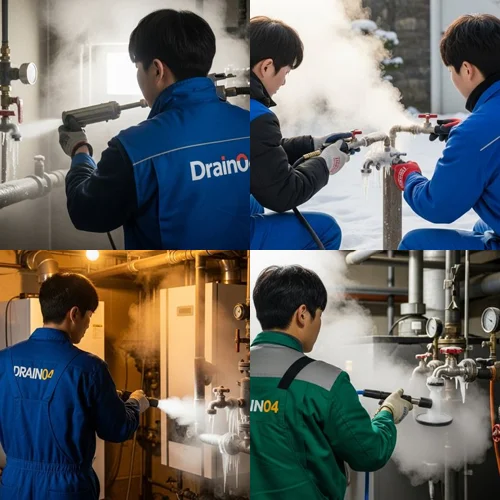 서탄면 수도관 동파 하수구 수도관 해빙 확실하게