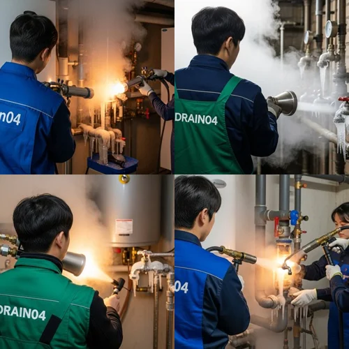 청북면 언 수도 녹임 해빙 업체 녹여서 역류까지 완벽 해결