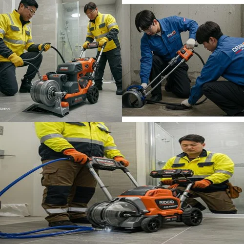 평택 도일동 싱크대막힘 뚫어 작업... 기름이 굳어서 돌덩이