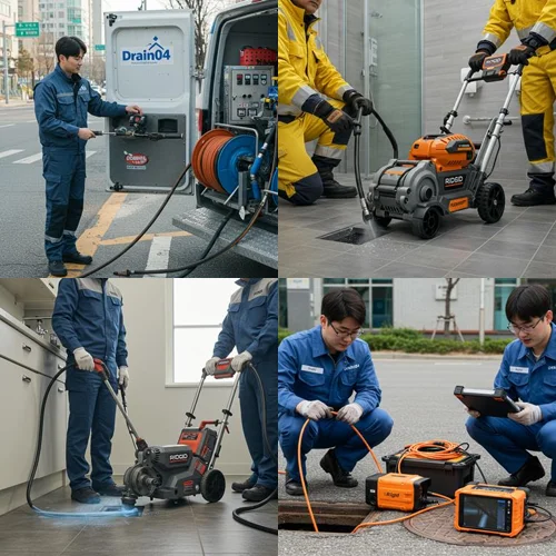 평택 도일동 싱크대막힘 뚫어 작업... 기름이 굳어서 돌덩이