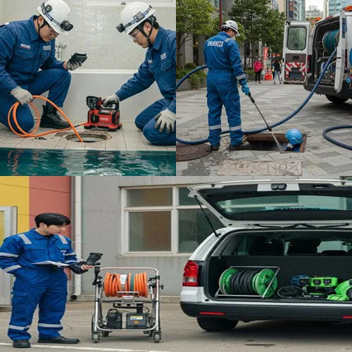 평택 장당동 싱크대막힘, 뚫어 작업... 송탄 공단