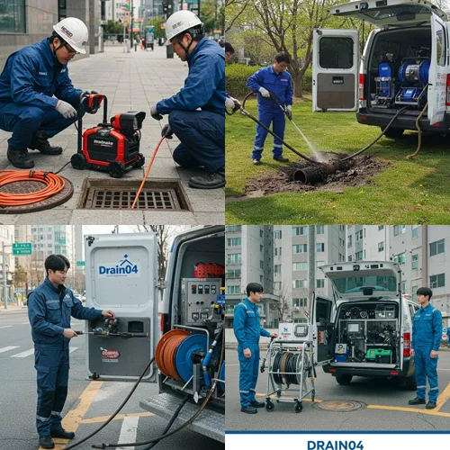 빌딩 횡주관 청소엔? 평택시 고압세척 하수도