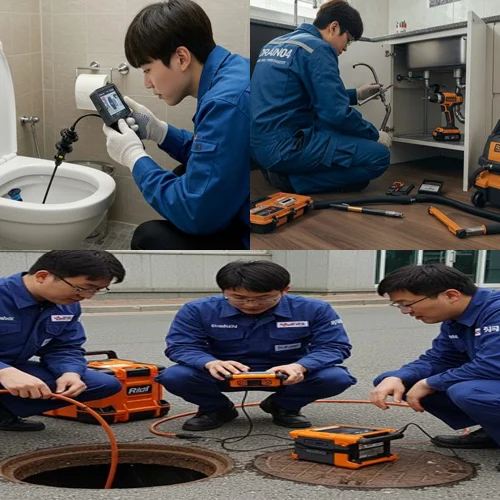 죽백동 싱크대 막힘 배수구, 소사벌 카페거리 상가 주방 막힘 해결 후기