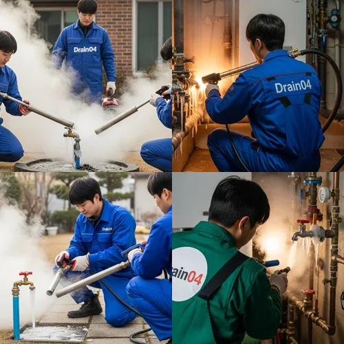 합정동 수도 동파 녹임 해빙 겨울 하수구는 저희에게