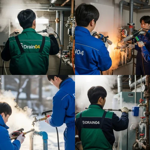 합정동 수도 동파 녹임 해빙 겨울 하수구는 저희에게