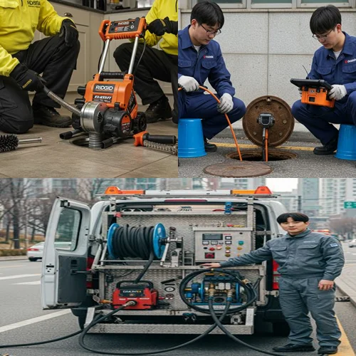 팽성읍 싱크대 막힘 배수구, K-6 미군부대 근처 식당 주방 막힘