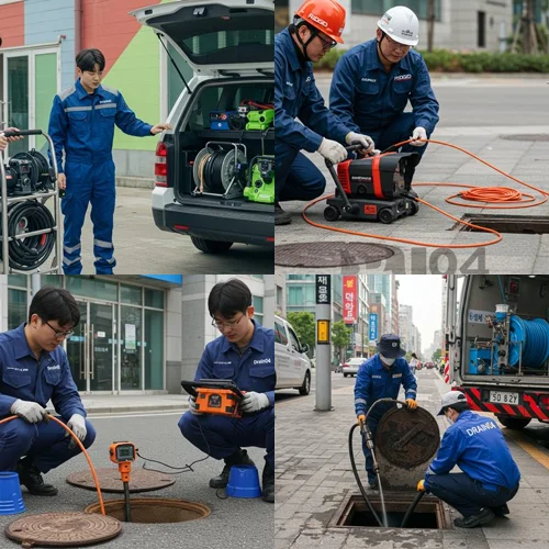 평택시 하수구 고압세척 횡주관 아파트 청소