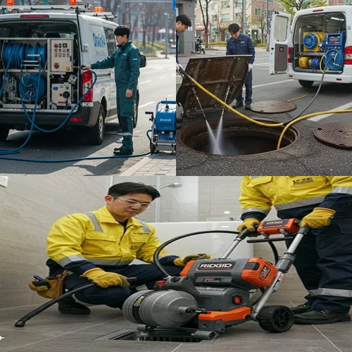평택 하수구 고압세척 횡주관 아파트 청소