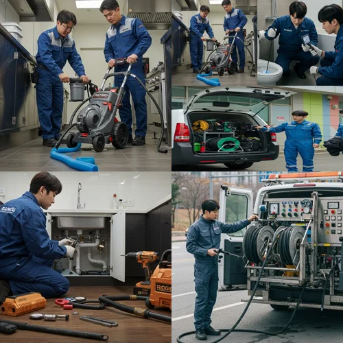 소사동 싱크대 막힘 배수구 악취 차단