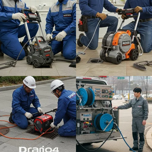 평택 하수구 고압세척 횡주관 기름 슬러지