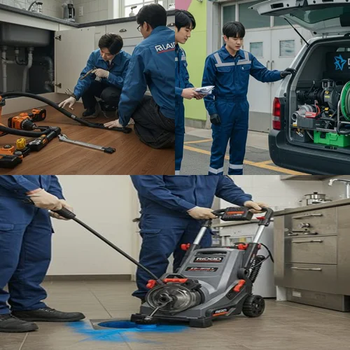 평택 하수구 고압세척 횡주관 기름 슬러지