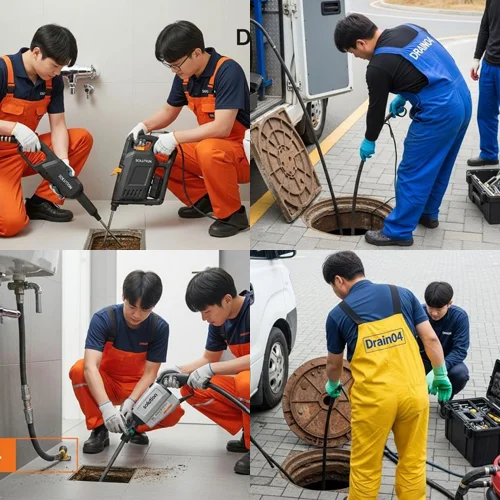 비전동 하수도막힘 소사벌 상가