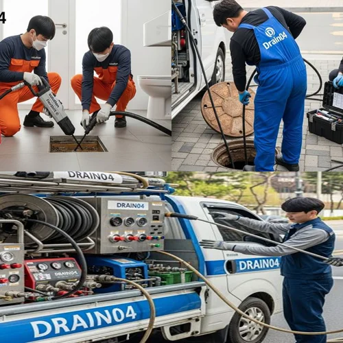 비전동 하수도막힘 소사벌 상가