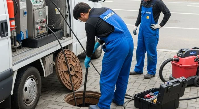 세교동 하수구막힘 먹자골목 역류
