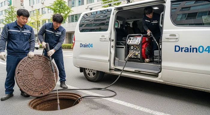 세교동 하수구막힘 먹자골목 역류