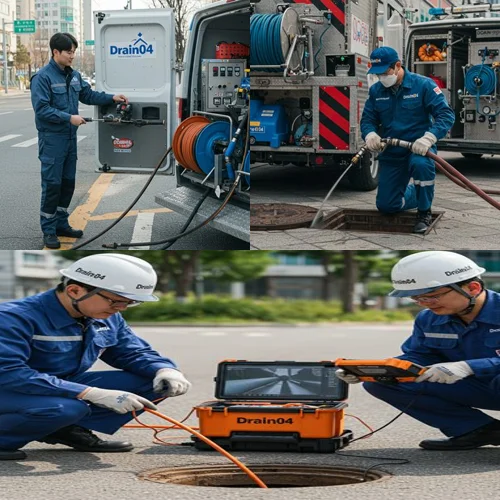 청북면 배수구막힘 횡주관 청소