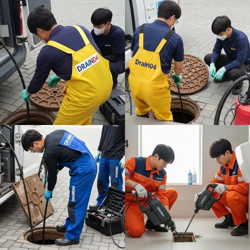 고덕면 하수구뚫음 현장 배관