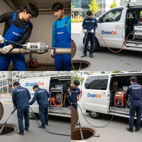 평택시 변기막힘 관통기 작업