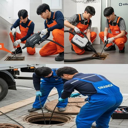 평택시 변기막힘 관통기 작업